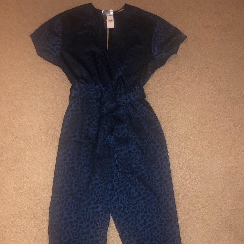 Leopards Jacquard Wrap Jumpsuit